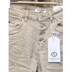 PANTALON BOUTONS BIJOUX KAROSTAR BEIGE 2