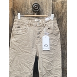 PANTALON BOUTONS BIJOUX KAROSTAR BEIGE 1