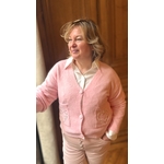 Gilet poches coeurs rose 3