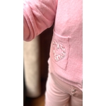Gilet poches coeurs rose 2