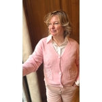 Gilet poches coeurs rose 4