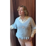 Pull AMOUR bleu 2