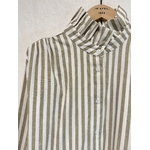 Chemise Elegance Raye kaki et blanc In April 1986 2