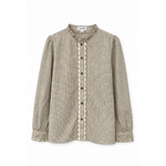 Chemise Elegance Vichy kaki et blanc In April 1986