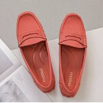 MOCASSINS CONFORT FEMME ORANGE MOOW