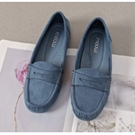 MOCASSINS CONFORT FEMME BLEU MOOW 3