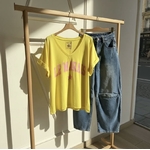 T-SHIRT LE MARAIS APRIL VINTAGE JAUNE 1