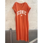 ROBE MAXI T-SHIRT ICONIC ORANGE APRIL VINTAGE 1