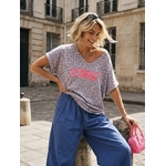 T-SHIRT ICONIC LEOPARD LILA DELAVE APRIL VINTAGE 1