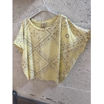 T-SHIRT BANDANA JAUNE ET CHOCO APRIL VINTAGE