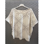 T-SHIRT BANDANA BEIGE ET CHOCO APRIL VINTAGE