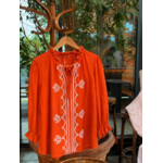 BLOUSE BRODEE ORANGE 4