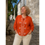 BLOUSE BRODEE ORANGE 2