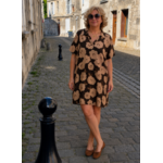 ROBE FLEURS IZZY CAMEL 1