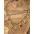 COLLIER DORE MEDAILLES COEURS ACIER INOXYDABLE 1