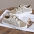 BASKETS VANESSA A SCRATCH TAUPE ET OR - MOOW 1