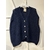 GILET CROCHET BOUTONS MARINE APRIL VINTAGE