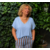 T-SHIRT VISCOSE COL LUREX CIEL