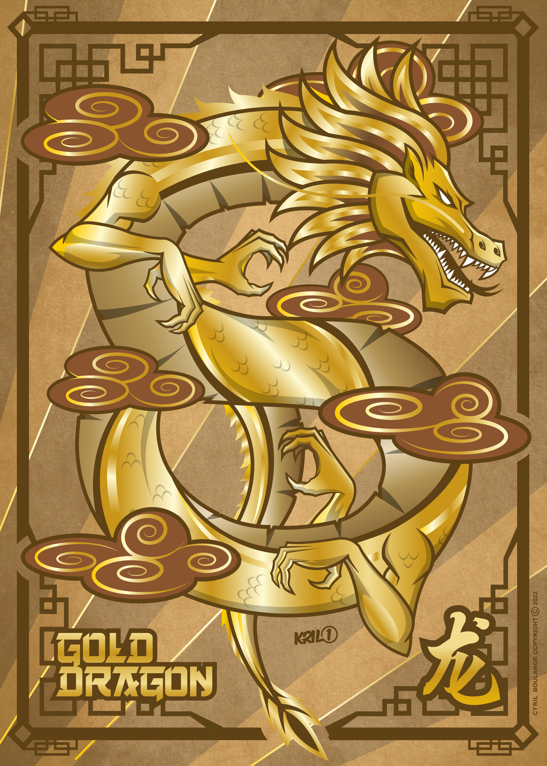 ONEOUT POSTER GOLD DRAGON