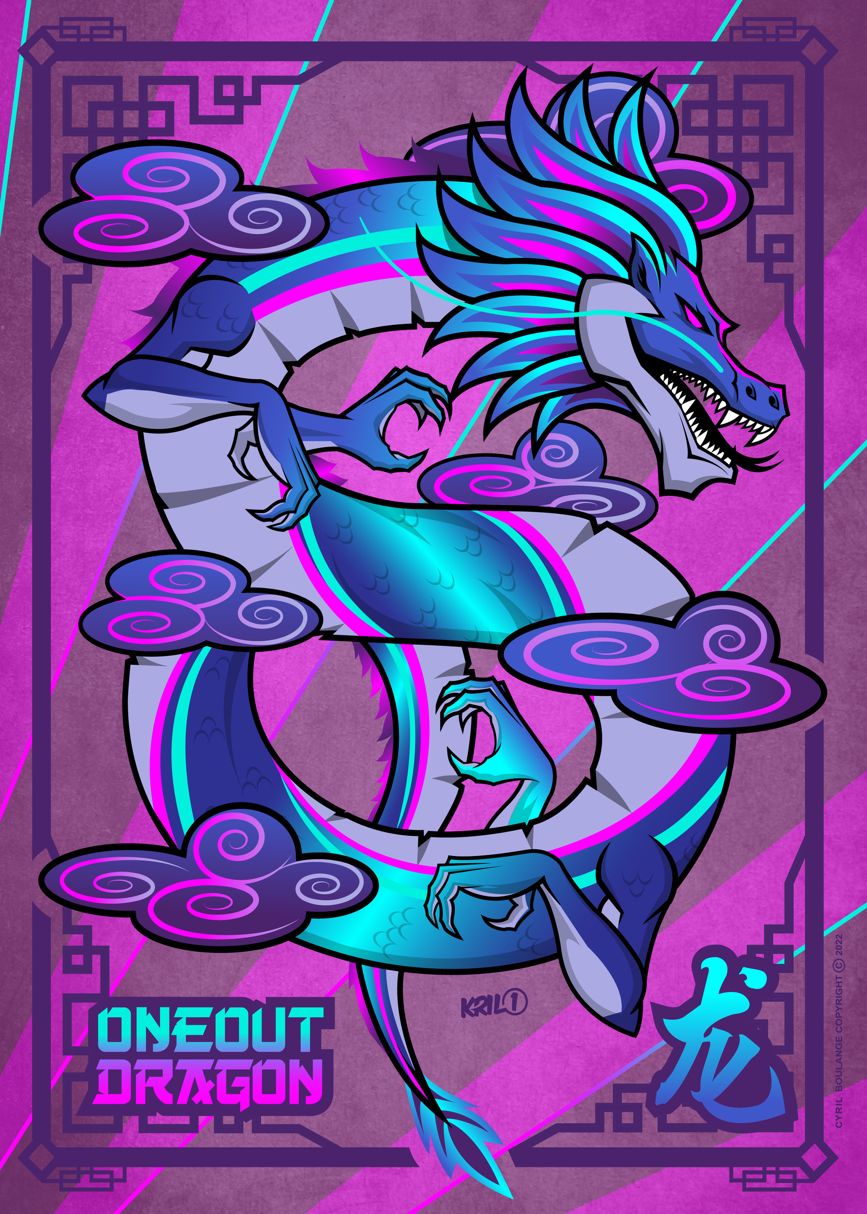ONEOUT POSTER DRAGON VIOLET
