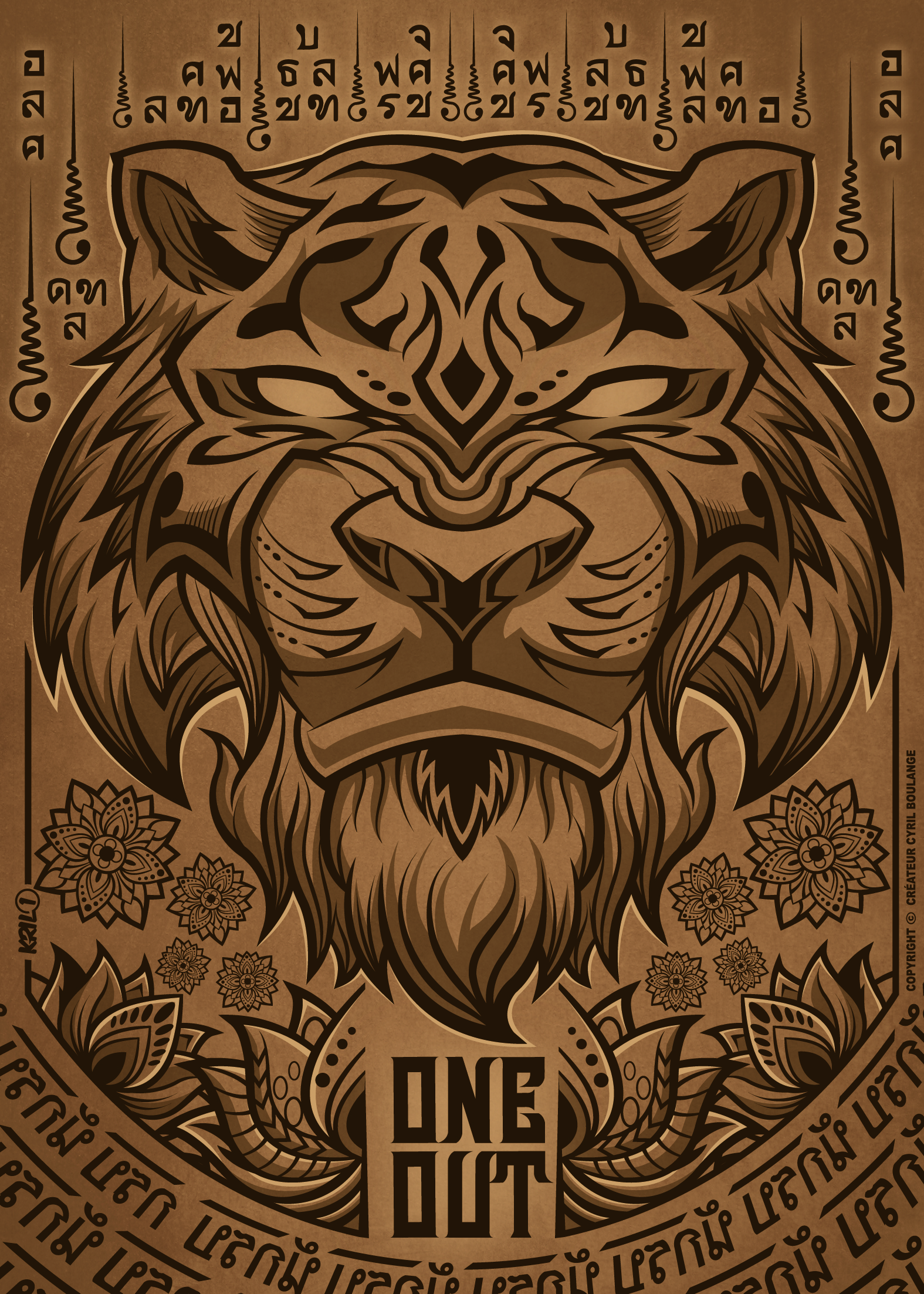 tiger thai marron