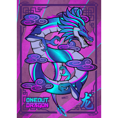 ONEOUT POSTER DRAGON VIOLET