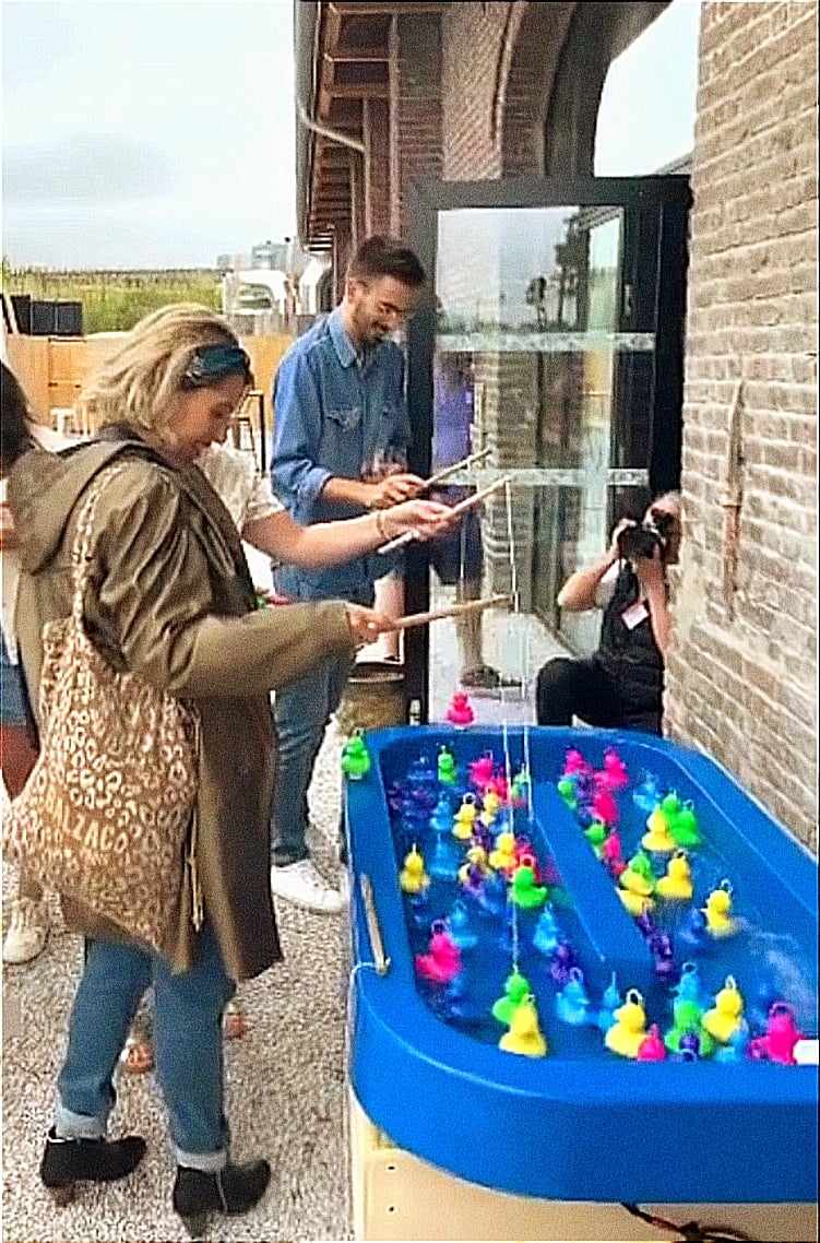 Jeu de Pêche aux Canards taille XXL, avec 2 cannes à pêche, 10