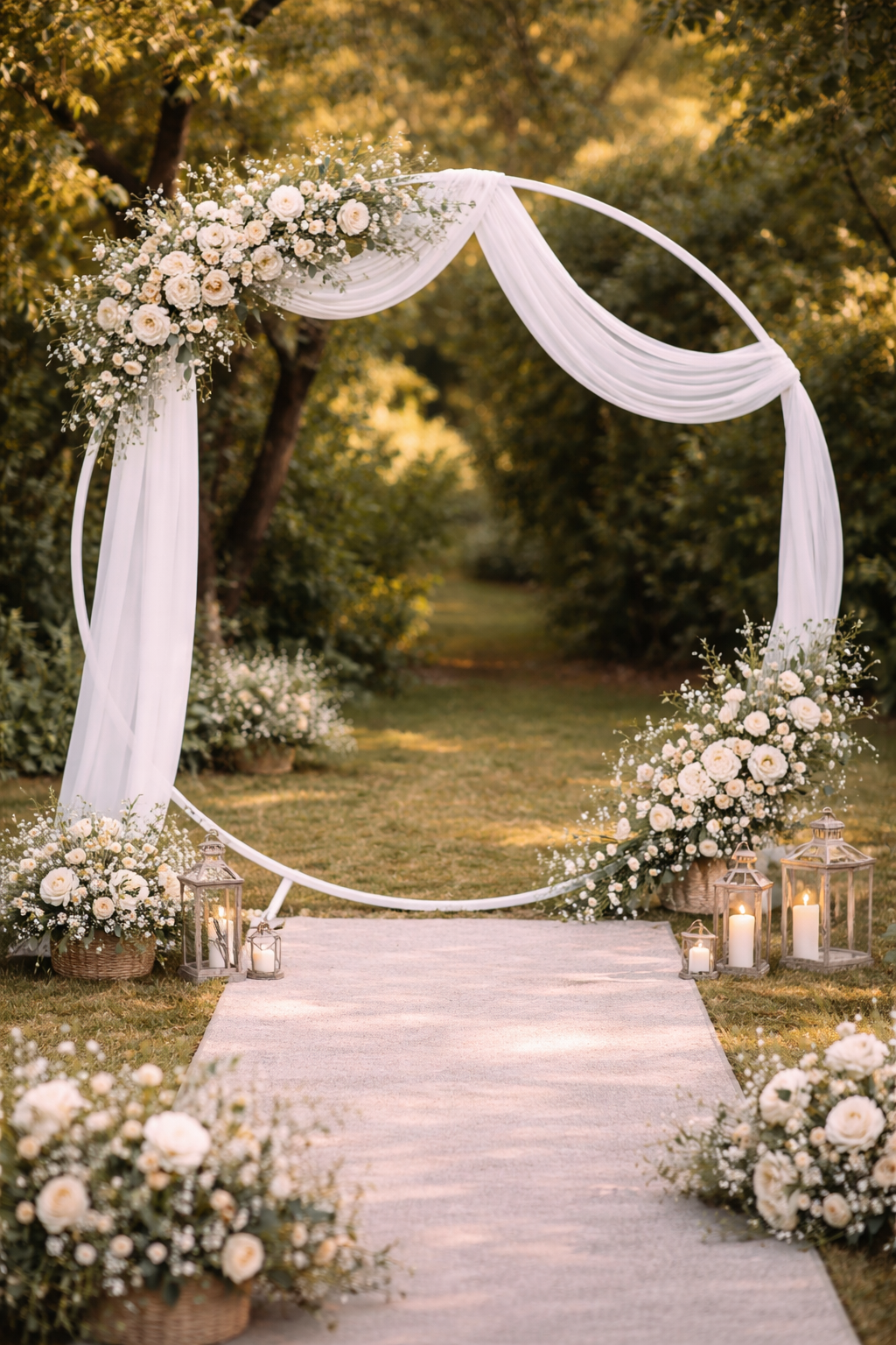 Arche ronde blanche