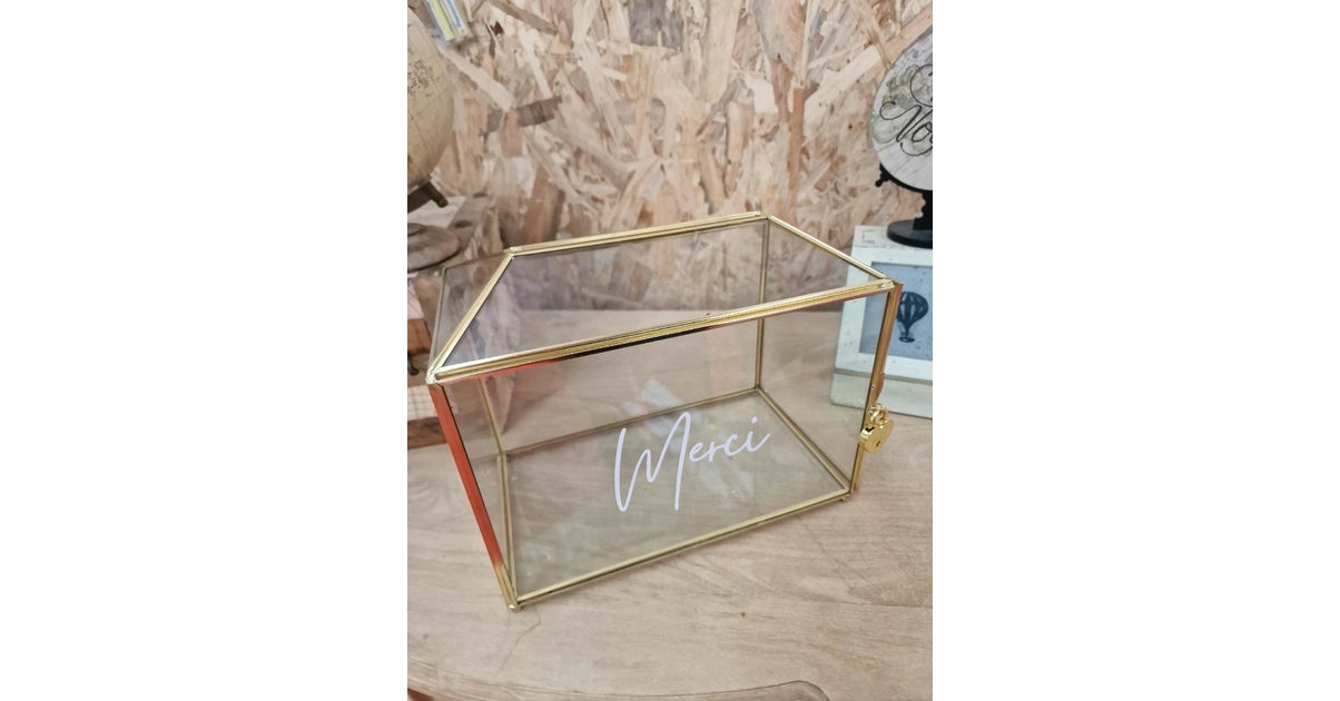 Urne doré en verre | FoRever Déco de Mariage