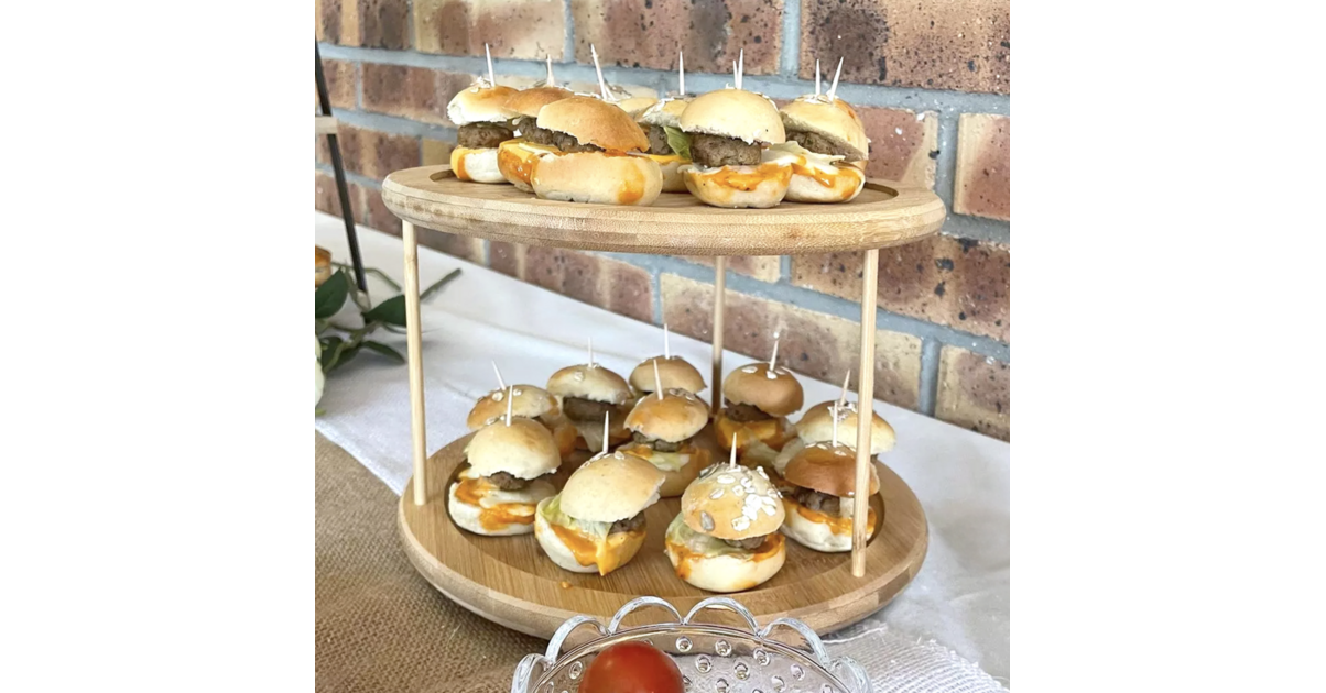 Lot De 8 Présentoirs Buffet En Bois Avec Mini-Panneaux - 4 Tailles Différentes - Pour Mariage, Anniversaire, Fête - Style Rustique