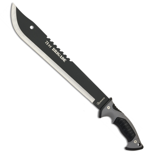 Machette survie black panther scie avec protège-main - Coutellerie