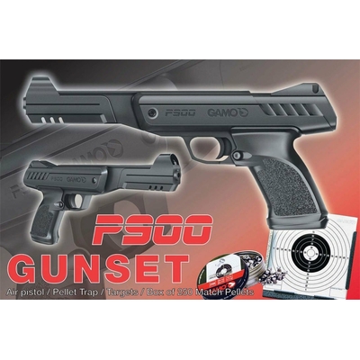 Pack pistolet à plomb air comprimé 4.5mm 2.55 joules + porte cible + cibles + plombs