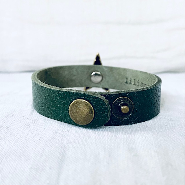 bracelet ZOE en cuir vert