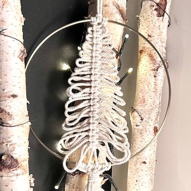 Cercle sapin macramé