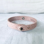 bracelet ZOE  en cuir rose