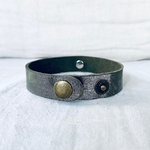 bracelet ZOE  en cuir gris argent