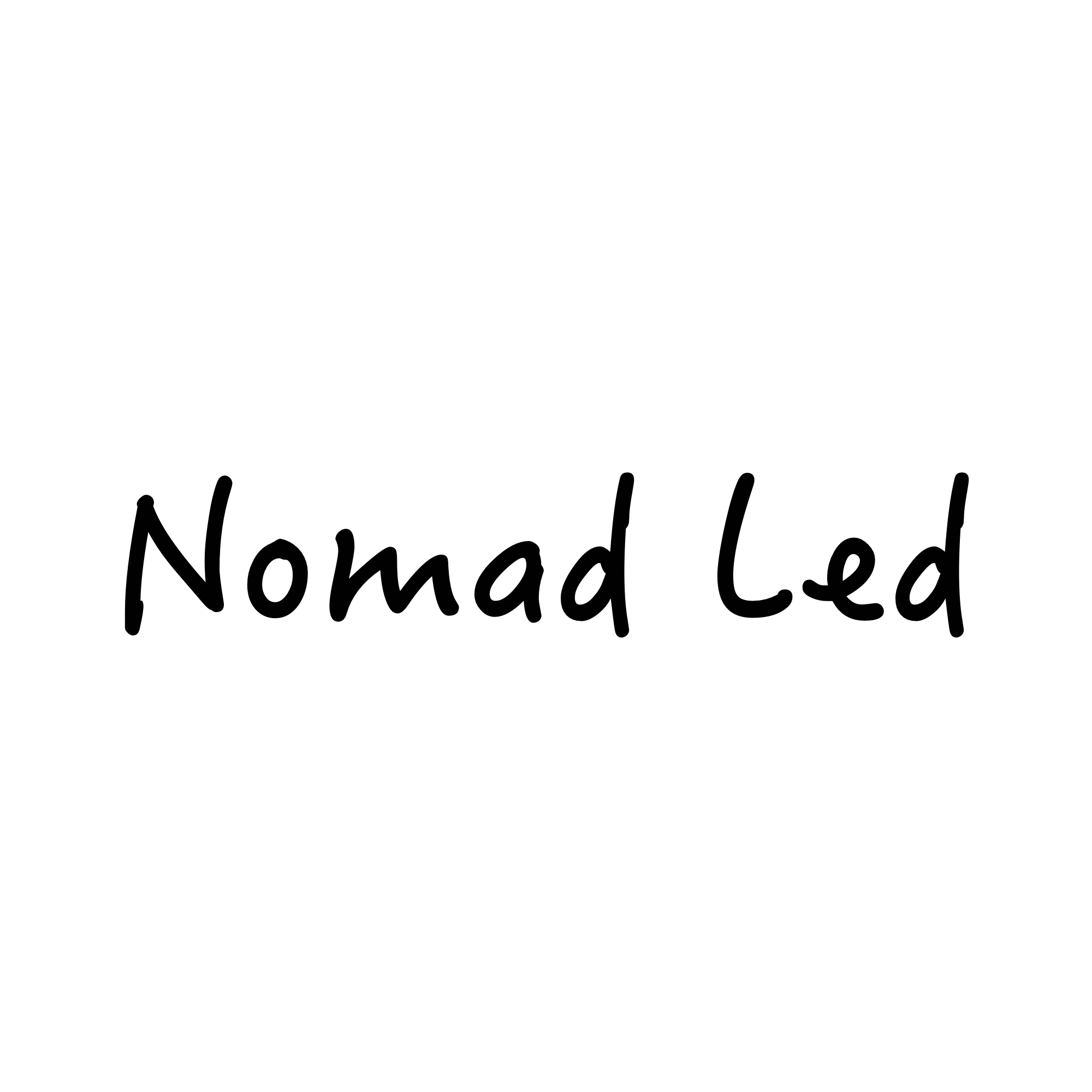logo nomadled m white