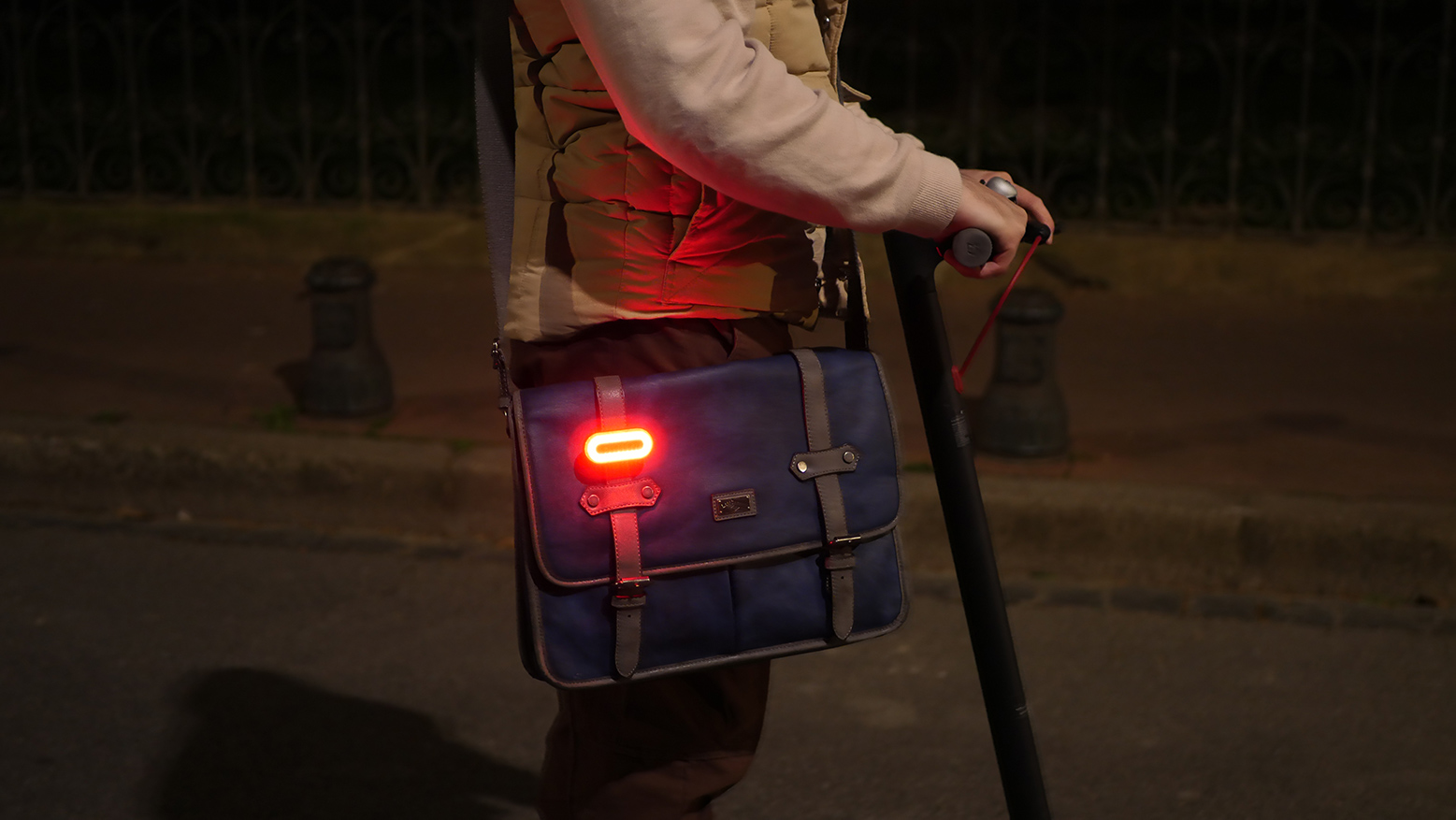 lumiere led rouge trottinette nomadled