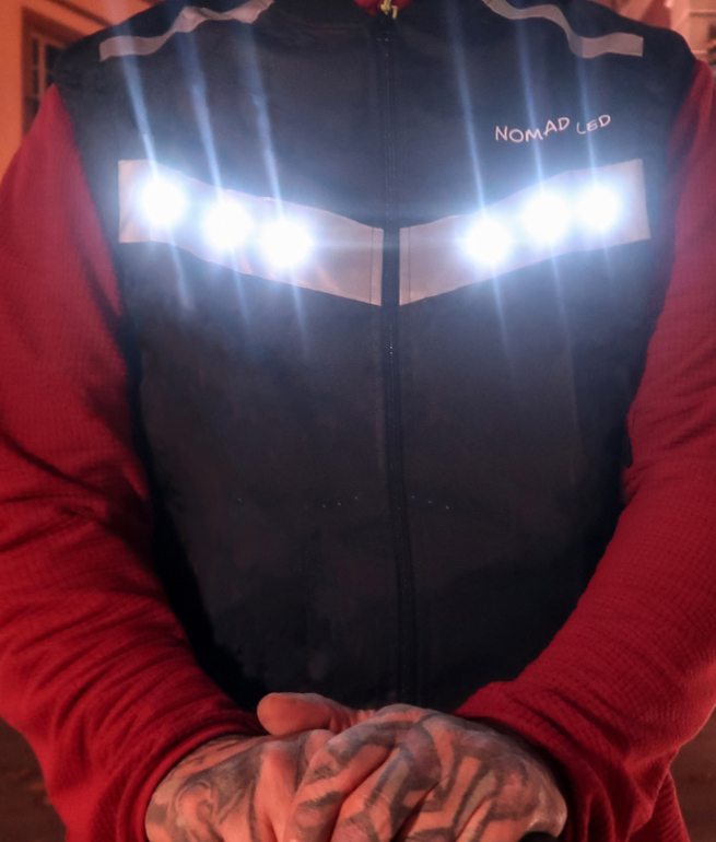 Gilet dossard cycliste LED pour être vu