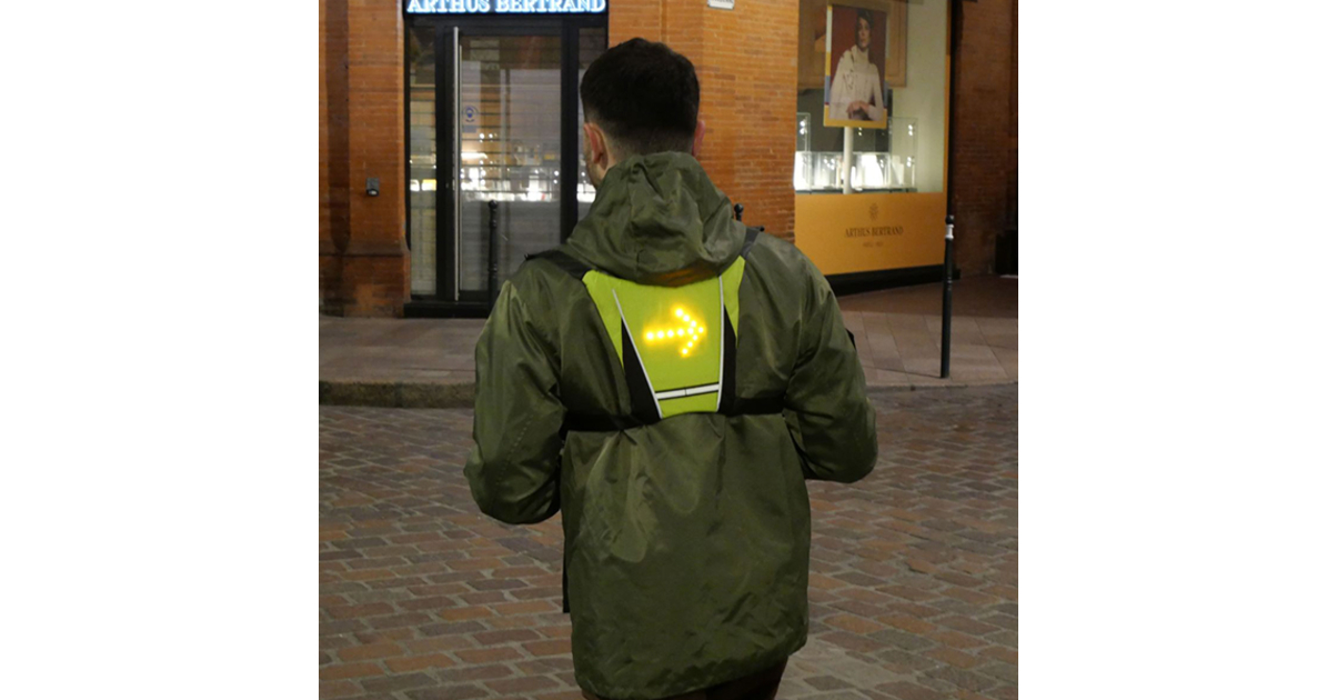 Clignotants sans fils avec télécommande sur-veste Nomadled