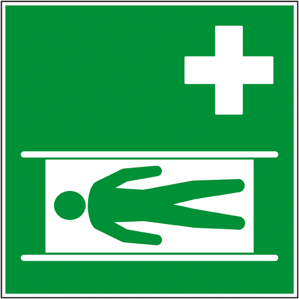 Signalétique RetD : panneau SECOURS Civiere