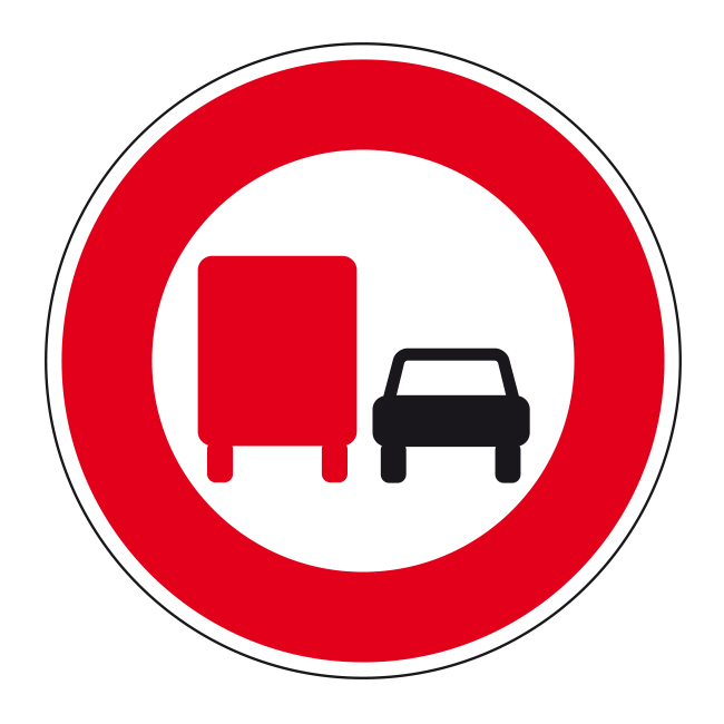 Routier-B3a-Rond-Camion- Interdiction de doubler