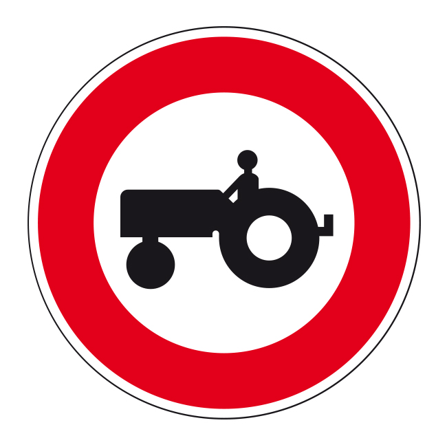 Routier-B9d-Rond-Interdiction Tracteur