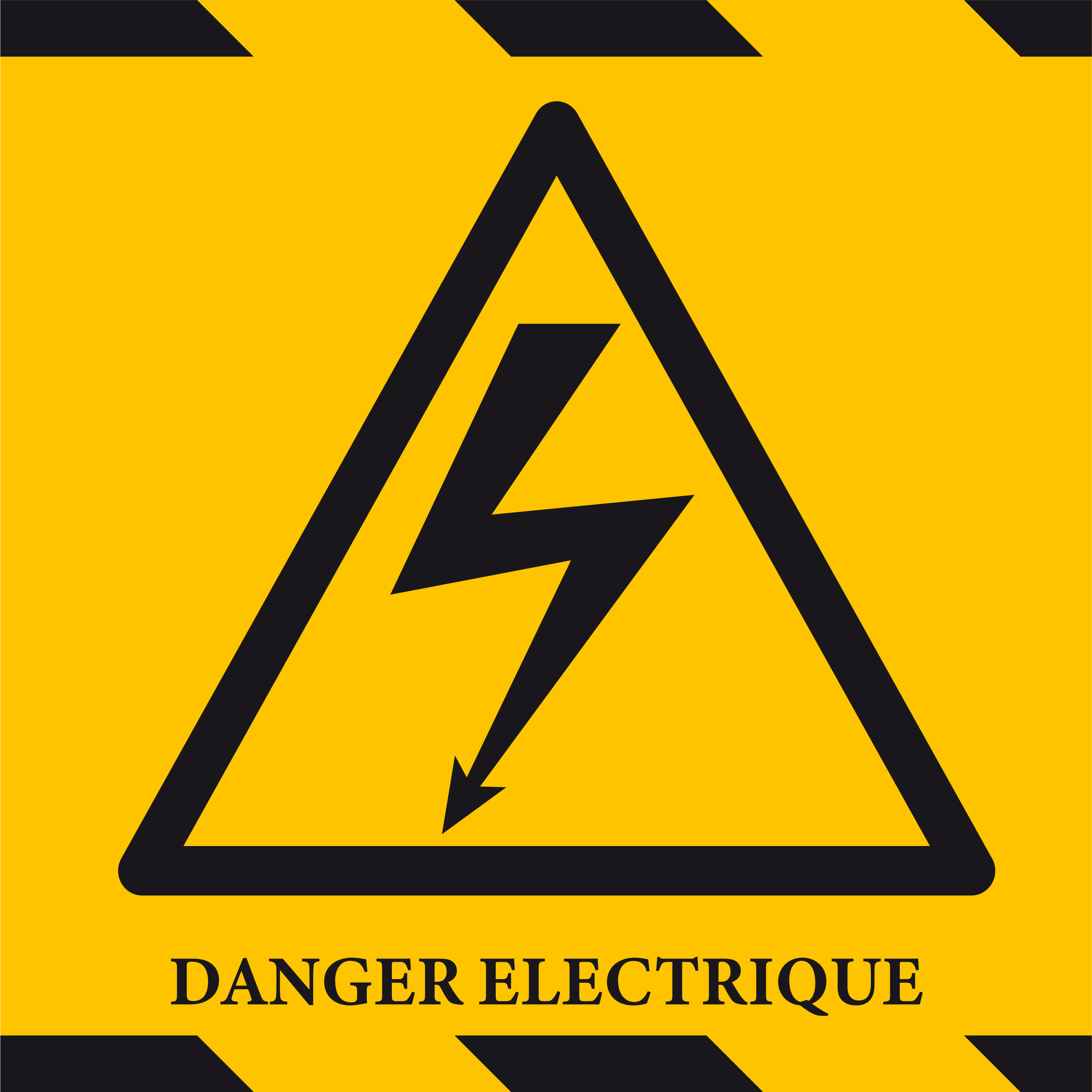 Adhésif Sol - Danger Electrique