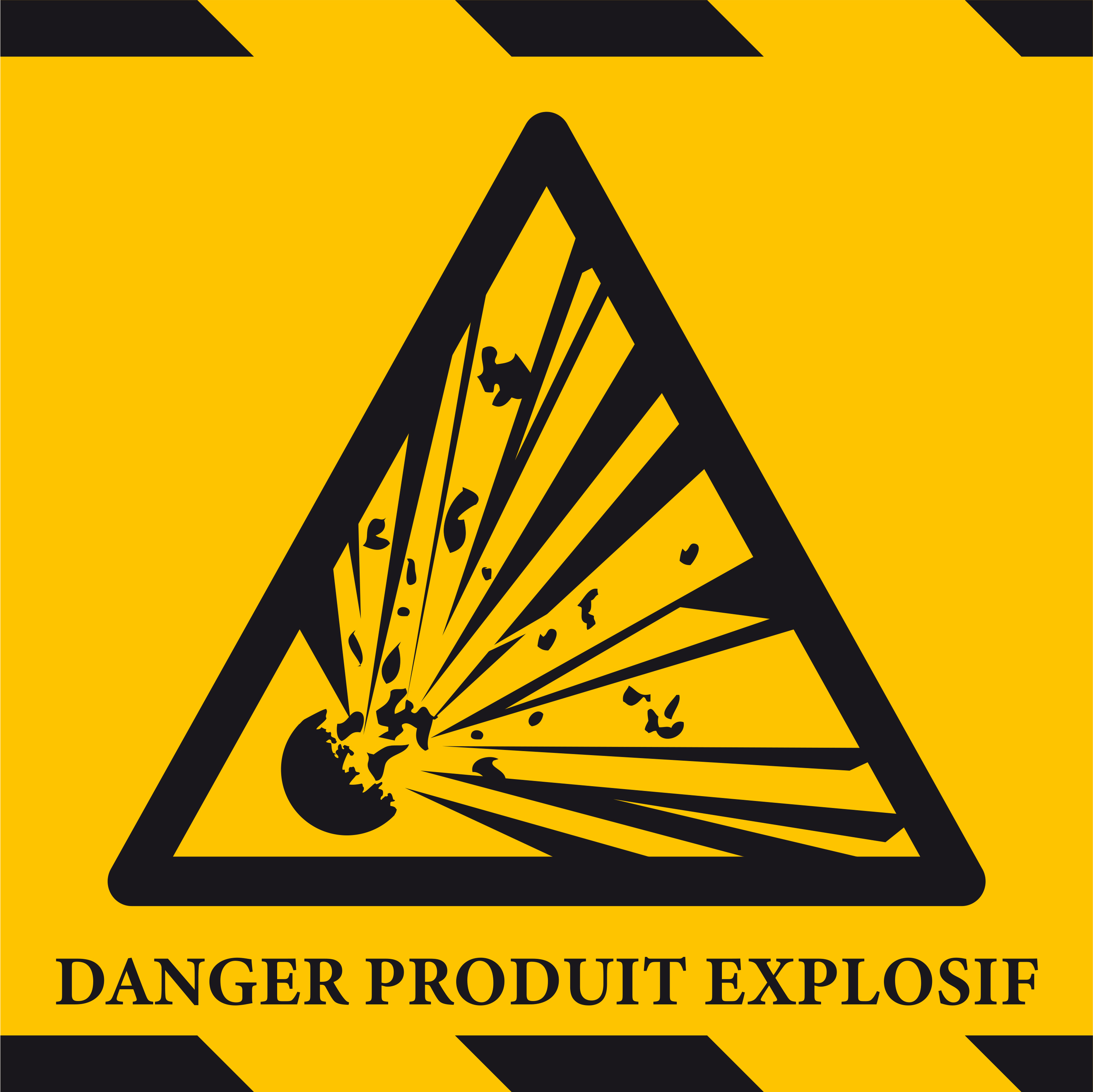 Adhésif Sol Danger Explosif