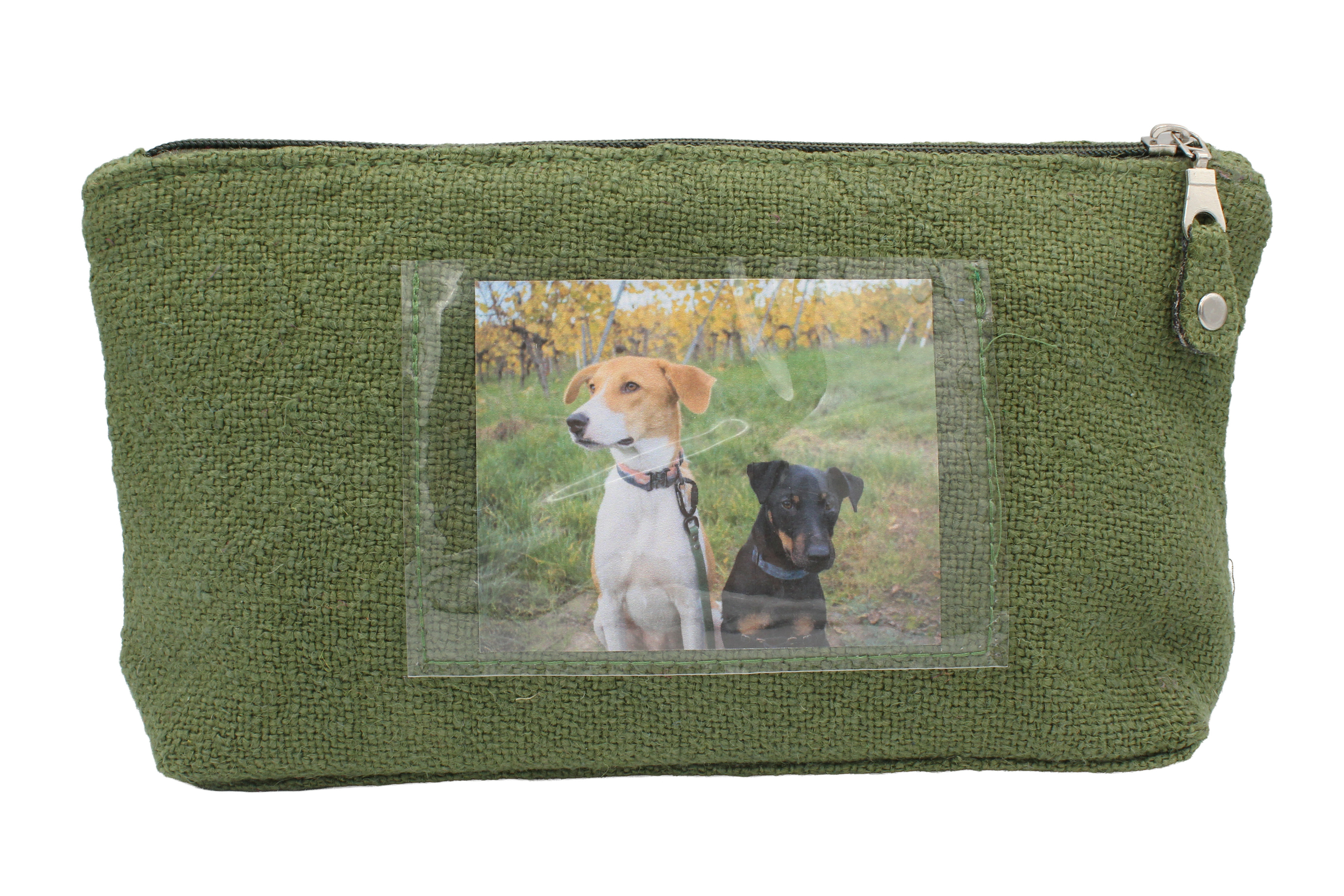 Pochette photo kaki
