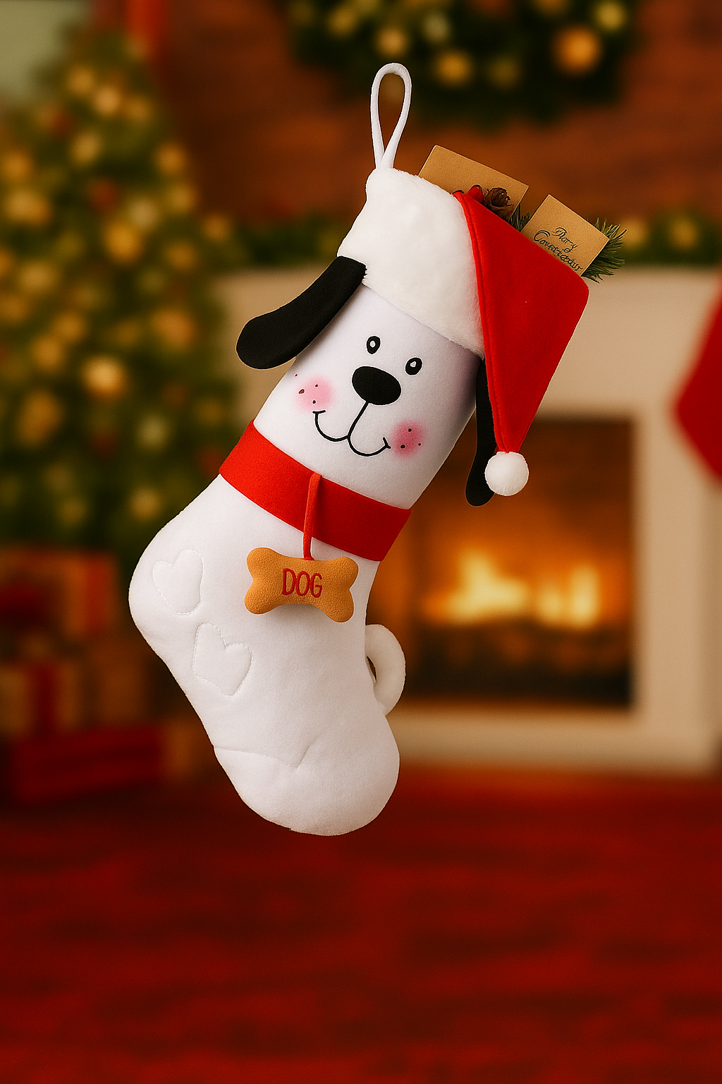 Chaussette Noël blanche