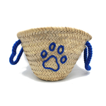 Patte de chien bleue