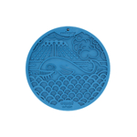 Tapis baleine bleu