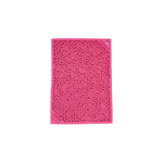 Mini tapis fleur rose